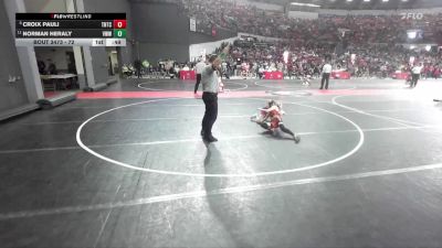 72 lbs Quarterfinal - Croix Pauli, Team Nazar Training Center vs Norman Heraly, West De Pere Wrestling Club