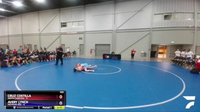 122 lbs Placement Matches (8 Team) - Cruz Costilla, South Carolina vs Avery Lynch, Michigan Red