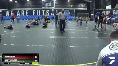 76 lbs Round 3 (4 Team) - Varen Finn, MYWAY Metro Girls vs Riley Hunter, Michigan Queens Of The Mat