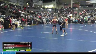 75 lbs Cons. Round 1 - Brayden Stec, Valentine Wrestling Club vs Hunter Heun, The Best Wrestler