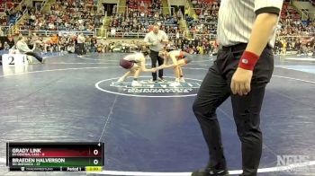 133 lbs Quarterfinal - Braeden Halverson, W1-Bismarck vs Grady Link, E4-Central Cass