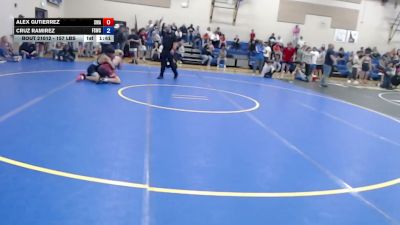 157 lbs Semis - Alex Gutierrez, Sublime Wrestling Academy vs Cruz Ramirez, Fighting Squirrels Wrestling Club