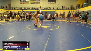 150 lbs Cons. Round 2 - Zach Thomas, Kanza FS/GR Wrestling Club vs Brennen Pfannenstiel, Next Level Training Academy