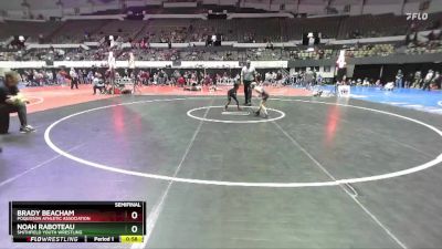 Rookie K-2 60 Semifinal - Brady Beacham, Poquoson Athletic Association vs Noah Raboteau, Smithfield Youth Wrestling