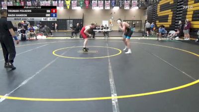 132 lbs Cons. Semis - Truman Folkers, Sebolt Wrestling Academy vs Nash Hanson, Iron Rams Wrestling Club