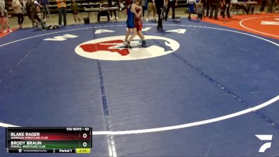 63 lbs Quarterfinal - Blake Rager, Sheridan Wrestling Club vs Brody Braun, Powell Wrestling Club