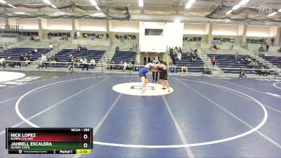 285 lbs Cons. Round 2 - Nick Lopez, Elmira College vs Jahrell Escalera, Alfred State