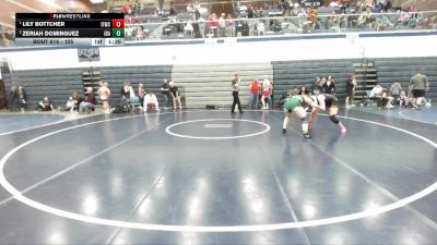 155 lbs Round 3 - Lily Bottcher, Idaho Falls Wrestling Club vs Zeriah Dominguez, Idaho