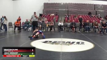 75 lbs Round 1 (8 Team) - Braxton Plunk, Beast Mode vs VINCE WEINGART, West Shore Wrestling Club
