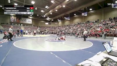 2A 144 lbs Quarterfinal - Jackson Ray, Kanab vs James Crowley, North Sevier