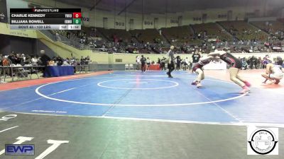 130 lbs Quarterfinal - Charlie Kennedy, Yukon Middle School Girls vs Billiana Rowell, Edmond Memorial