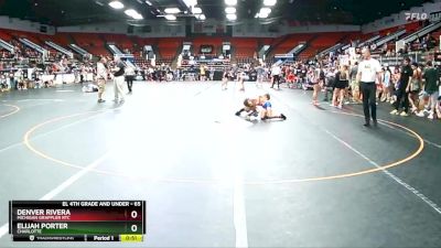 65 lbs Quarterfinal - Denver Rivera, Michigan Grappler RTC vs Elijah Porter, Charlotte