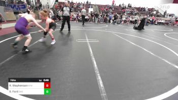 75 lbs Rr Rnd 3 - Saylor Ford, Cowboy Wrestling Club vs Reed Stephenson, Bristow Youth Wrestling