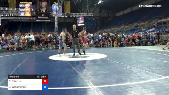 145 lbs Rnd Of 64 - Brody Olson, Minnesota vs Ezekial Williamson, Idaho