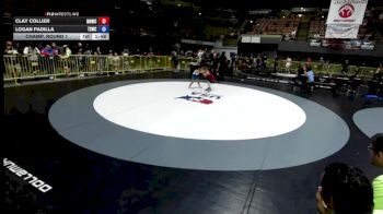 70 lbs Champ. Round 1 - Clay Collier, Mad Dawg Wrestling Club vs Logan Padilla, Team Selma Wrestling Club