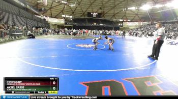 71 lbs Champ. Round 2 - Aksel Sasse, Junkyard Dogs Wrestling Club vs Tim McCoy, Hoquiam Jr. Grizzly Wrestling Club
