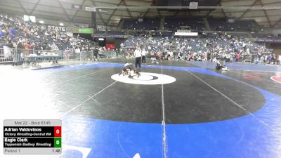 120 lbs Quarters - Adrian Valdovinos, Victory Wrestling-Central WA vs Eagle Clark, Toppenish Badboy Wrestling