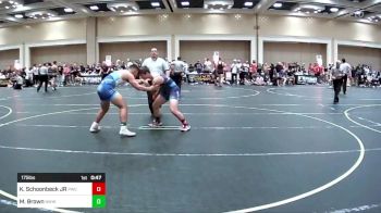 175 lbs Consi Of 16 #2 - Kevin Schoonbeck JR, Pwc vs Miles Brown, Nwwc