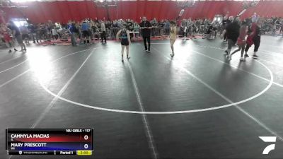 117 lbs Quarterfinal - Cammyla Macias, IL vs Mary Prescott, WI