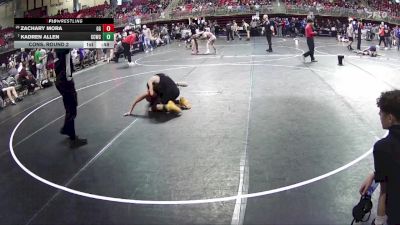 132 lbs Cons. Round 2 - Kadren Allen, Garden County Wrestling Club vs Zachary Mora, GI Grapplers