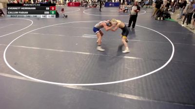 14U - 140 lbs Champ. Round 1 - Everrett Herrmann, Rosemount Irish Wrestling vs Callum Fabian, Brainerd Warriors