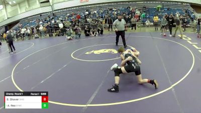 14U Boys - 120 lbs Champ. Round 1 - Adam Rea, Sedalia Youth Wrestling Club vs Bradley Shaver, Ohio