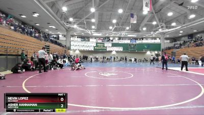 98 lbs Cons. Round 3 - Nevin Lopez, Hillcrest vs Asher Hannaman, Westview
