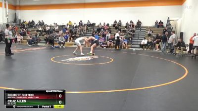 J-11 lbs Quarterfinal - Cruz Allen, DC Elite vs Beckett Sexton, Benton Community Wrestling