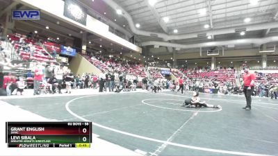 58 lbs Semifinal - Grant English, SVWC vs Levi Sibala, Greater Heights Wrestling