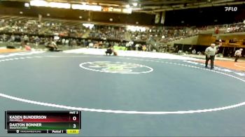 138 lbs Champ. Round 3 - Kaden Bunderson, Pocatello vs Daxton Bonner, Wasatch Utah