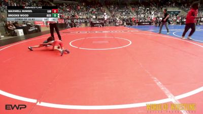 52 lbs Consi Of 16 #2 - Maxwell Hunsel, Greater Heights Wrestling vs Brooks Wood, Husky Wrestling Club