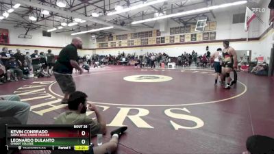 285 lbs Champ. Round 1 - Kevin Conrrado, Santa Rosa Junior College vs Leonardo Dulanto, Chabot College