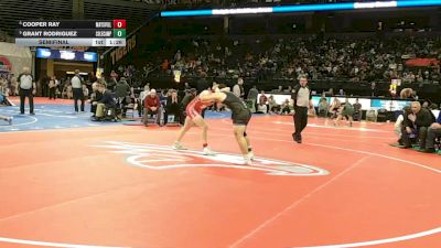 165 Class 1 lbs Semifinal - Cooper Ray, Maysville vs Grant Rodriguez, Cole Camp
