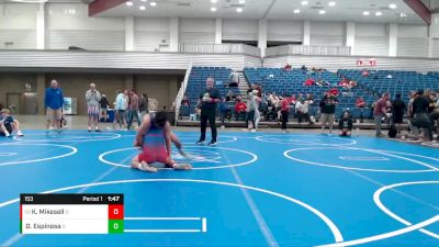 153 lbs Cons. Round 3 - Kameron Mikesell, Webo Wrestling Club vs Daniel Espinosa, Leo