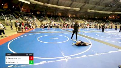 52 lbs Consolation - Eli Remington, Skiatook Youth Wrestling 2022-23 vs Lorenzo Hawkins, Tulsa Blue T Panthers