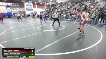 126 lbs Cons. Round 2 - Matthew Chavez, Justin Garza vs Ronaldo Wilharm, Pitman
