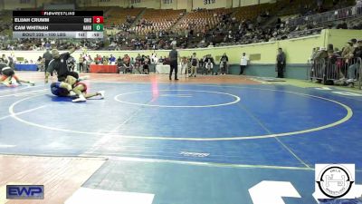 100 lbs Consi Of 8 #2 - Elijah Crumm, Chickasha Wrestling vs Cam Whitnah, Harrah