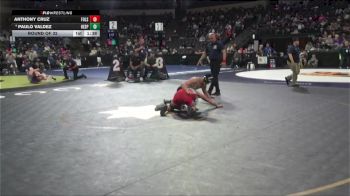 120 lbs Round Of 32 - Anthony Cruz, Folsom (SJ) vs Paulo Valdez, Hesperia (SS)