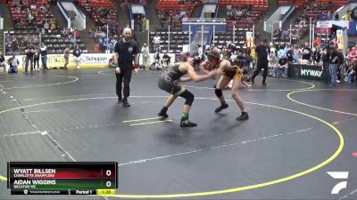 130 lbs Cons. Round 4 - Aidan Wiggins, Decatur WC vs Wyatt Billsen, Charlotte Grapplers