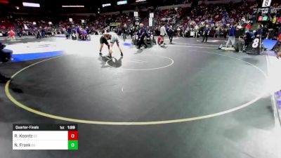 220 lbs Quarterfinal - Rocky Koontz, Clovis East (CS) vs Nolan Frank, Elk Grove (SJ)