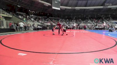 49 lbs Consi Of 16 #1 - Tripp Kerth, Weatherford Youth Wrestling vs Axle Hatcher, Harrah Little League Wrestling