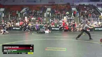 77 lbs Round 1 (4 Team) - Ben Motylinski, Dundee Blue vs Braxton Shaffer, Ida