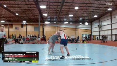 285 lbs Champ. Round 1 - Marshall Rodenbeck, Clackamas Community College vs Ray Griffin, North Idaho College