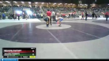 108 lbs Quarterfinal - Arianna Roberts, Newberg Mat Club vs Benjamin Martinez, Steelclaw Wrestling Club