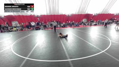 10U True Beginner - 58-60.2 Champ. Round 1 - Desiree Aniceto, Fond Du Lac Wrestling Club vs Jackson Brockman, Pardeeville Boys Club Youth Wrestling