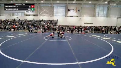 62 lbs Cons. Round 5 - Maiki Maiello, 518 Grapplers vs Honor Smoke, Akron Wrestling Club