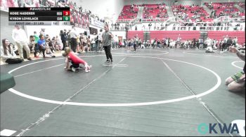 37 lbs 3rd Place - Kobe Haderer, Redskins Wrestling Club vs Kyson Lovelace, Clinton Youth Wrestling