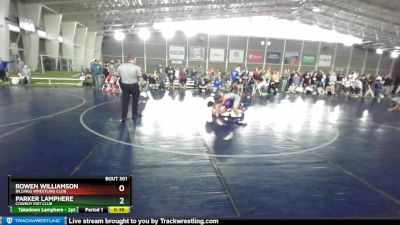 106 lbs Cons. Round 2 - Parker Lamphere, Cowboy Mat Club vs Rowen Williamson, Billings Wrestling Club