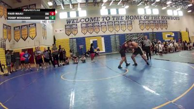 285 lbs Round 3 (8 Team) - Yosef Mohaisen, Oviedo WC vs Faud Maali, Claw WC