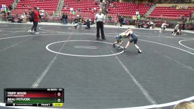 52 lbs Cons. Round 4 - Beau Potucek, CYWC vs Tripp Wood, Rams Wrestling